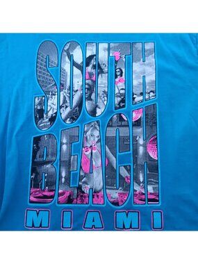 South Beach Miami Vintage T-Shirt Small 80s Florida Bikini Party Graphic